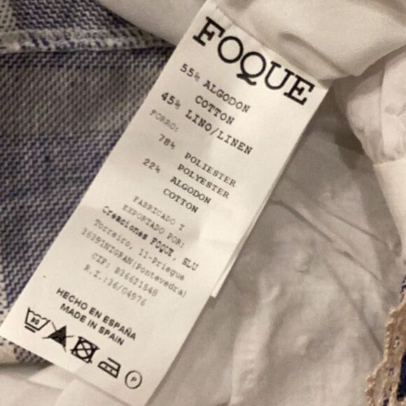 NWT Foque Cotton Linen Blend Dress Sz 10 Made in Spain - Picture 9 of 15